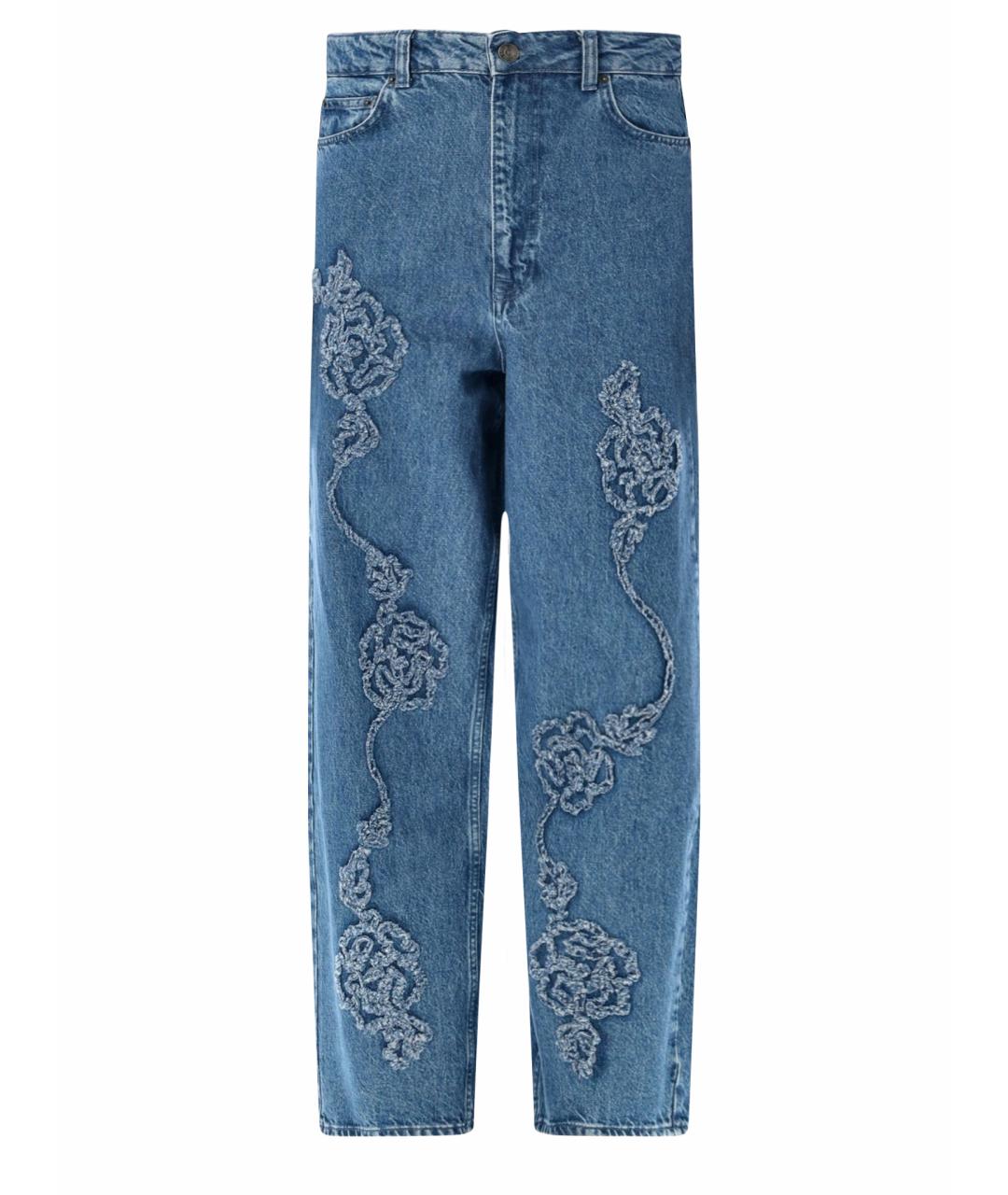 ROTATE Синие хлопковые прямые джинсы, фото 1