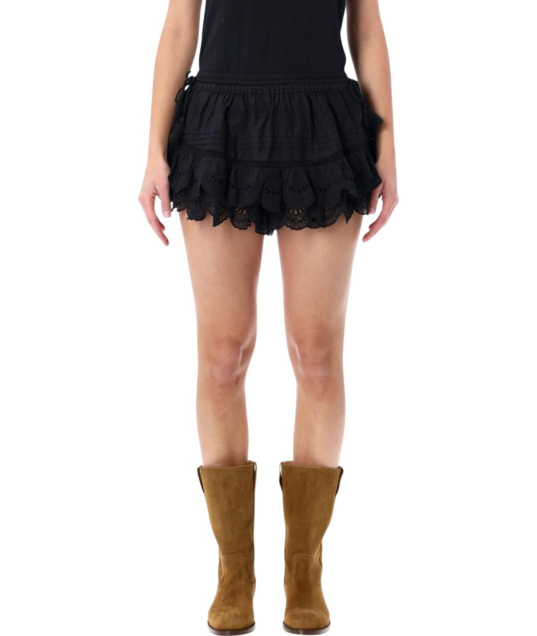 ISABEL MARANT Черные хлопковые шорты, фото 4