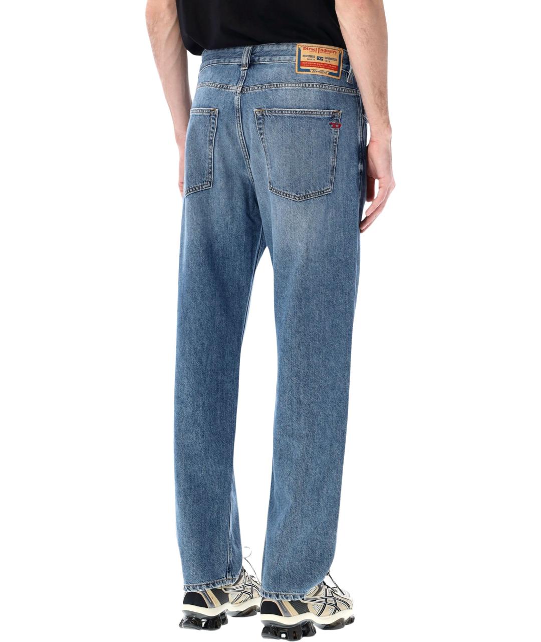 DIESEL Синие хлопковые прямые джинсы, фото 2