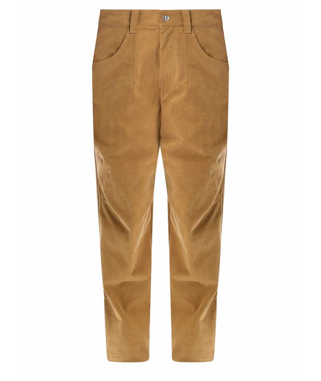 ISABEL MARANT Бежевые хлопковые прямые брюки, фото 1