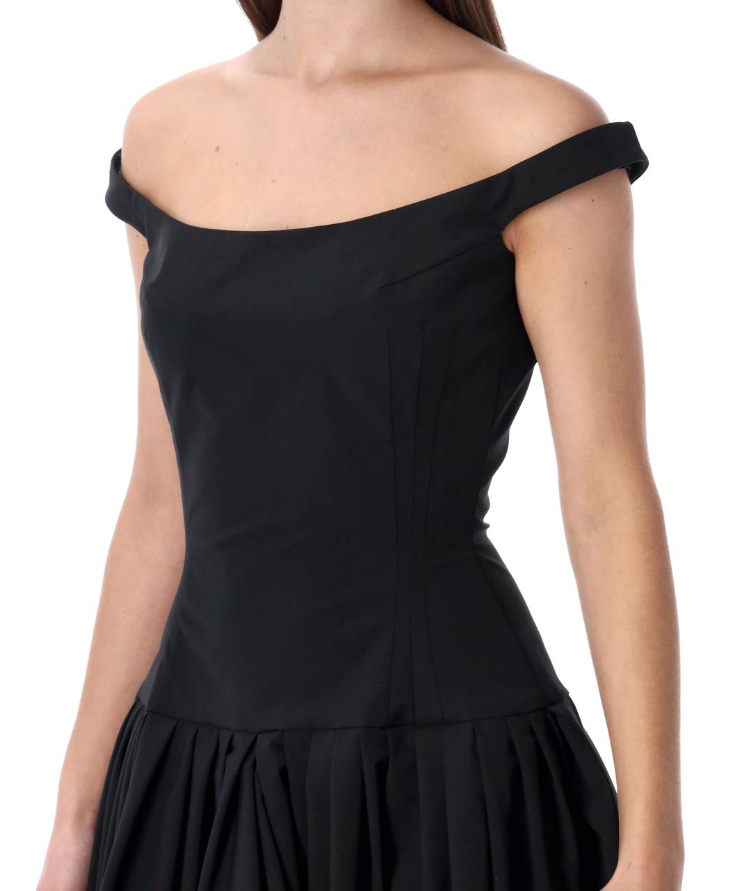 MAGDA BUTRYM Черное полиэстеровое вечернее платье, фото 3