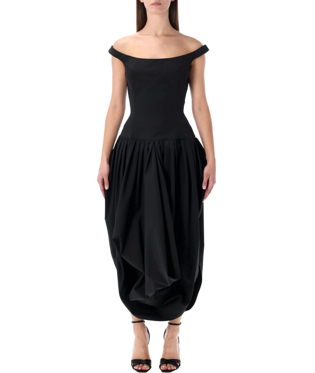 MAGDA BUTRYM Черное полиэстеровое вечернее платье, фото 4
