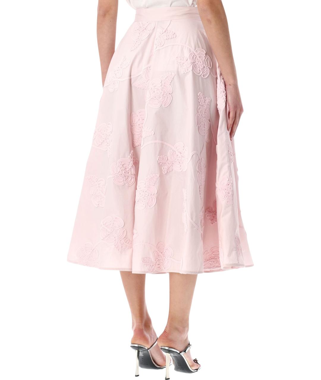 ROTATE Розовая хлопковая юбка миди, фото 2