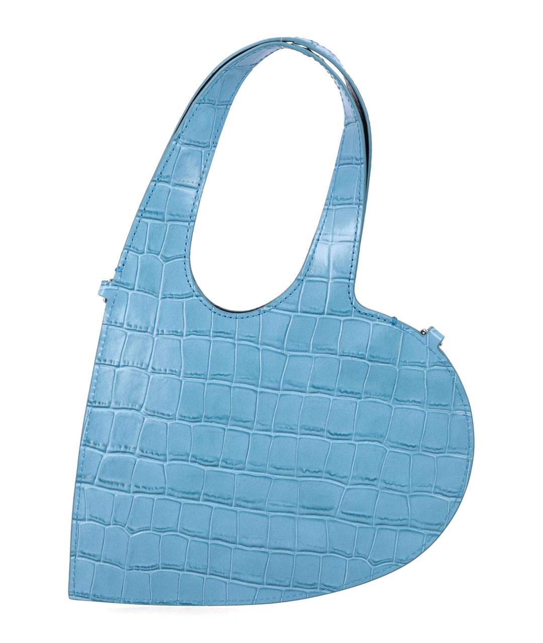 COPERNI Синяя кожаная сумка с короткими ручками, фото 3