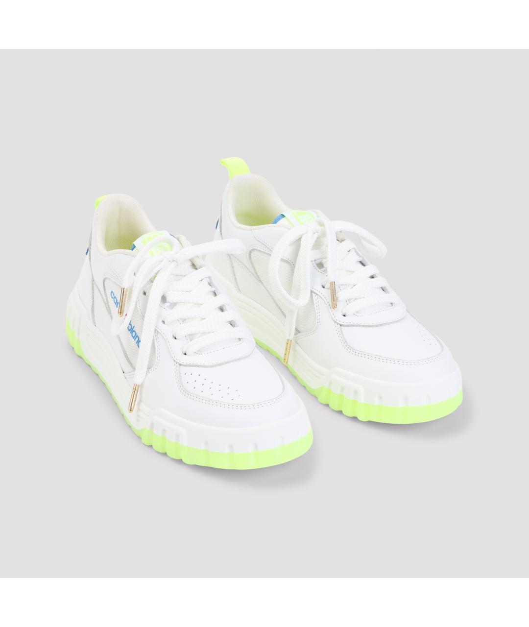 CASABLANCA Белые кожаные низкие кроссовки / кеды, фото 3