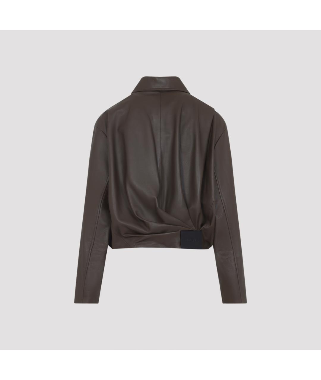 LOEWE Зеленая кожаная куртка, фото 2