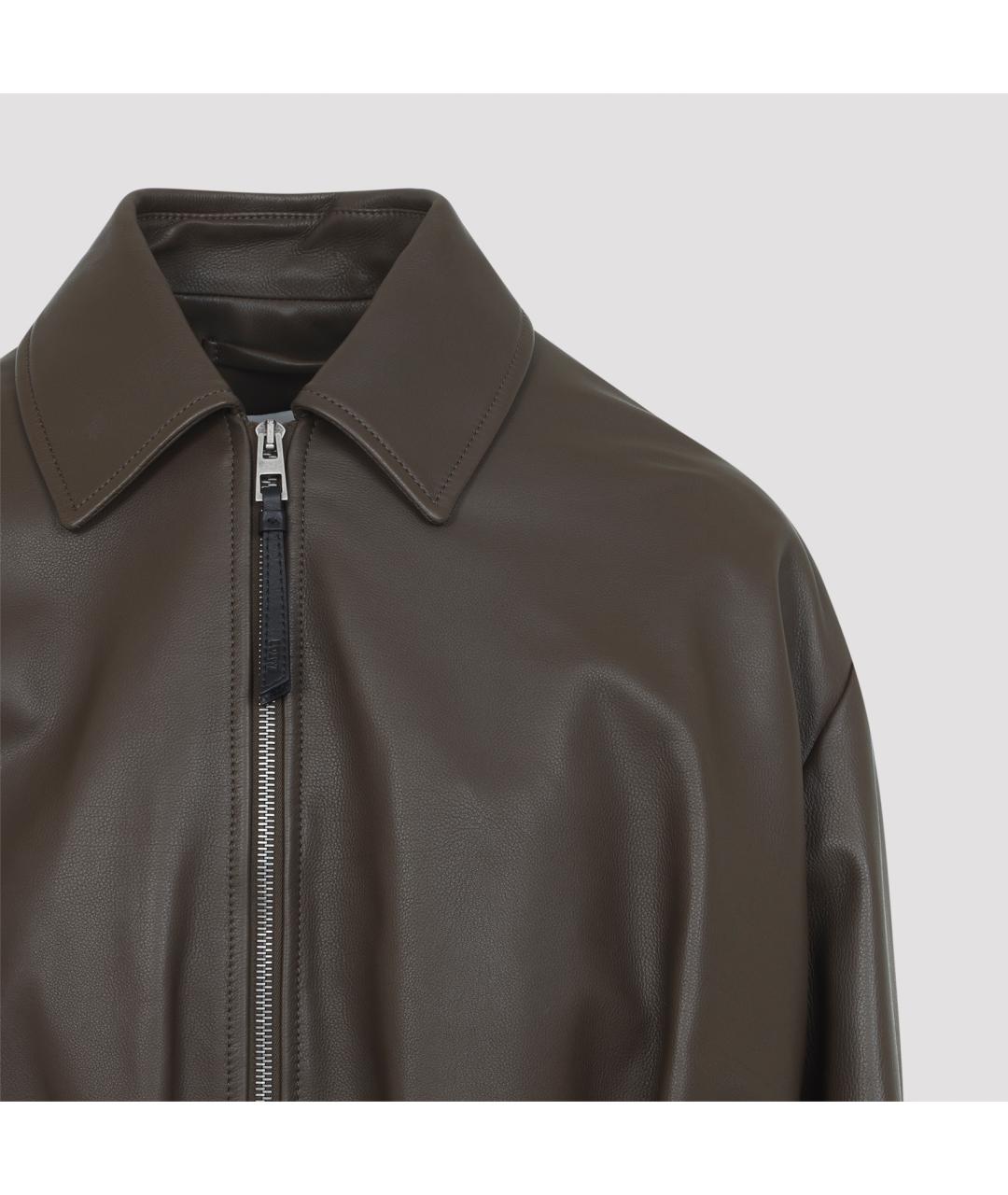 LOEWE Зеленая кожаная куртка, фото 4