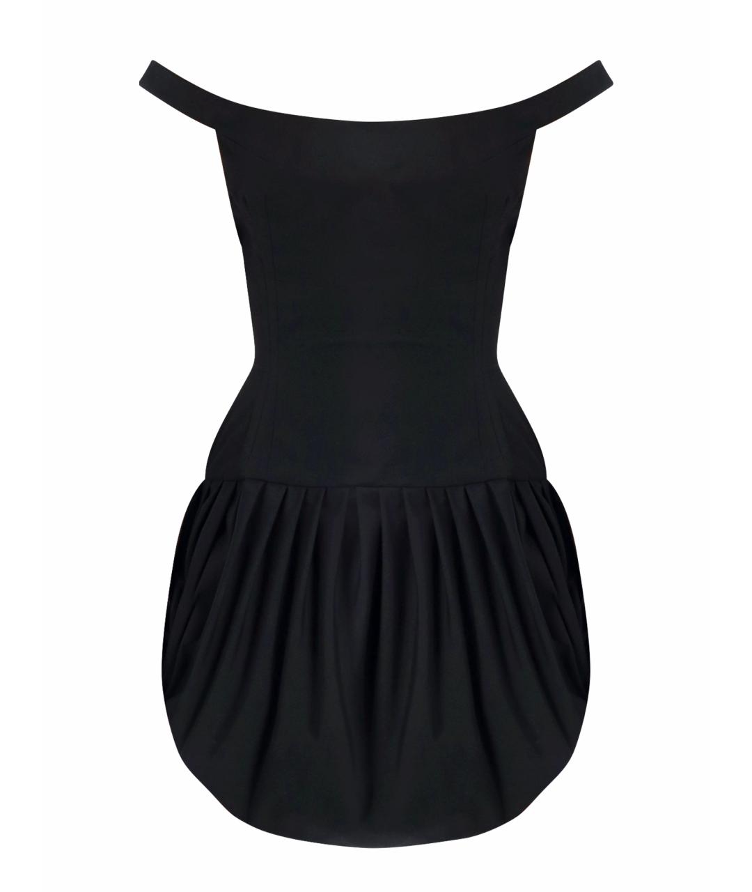 MAGDA BUTRYM Черное полиэстеровое повседневное платье, фото 1