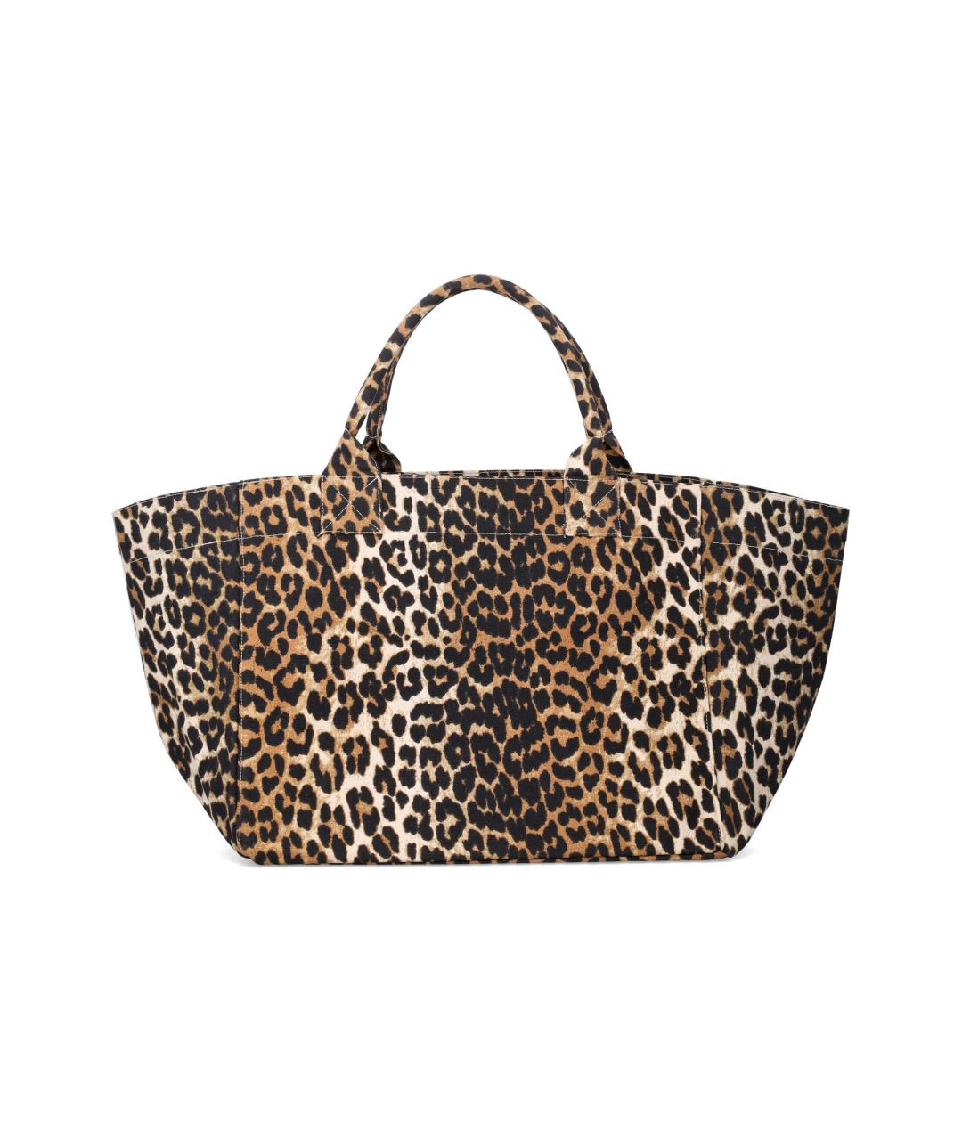 GANNI Коричневая хлопковая сумка тоут, фото 3