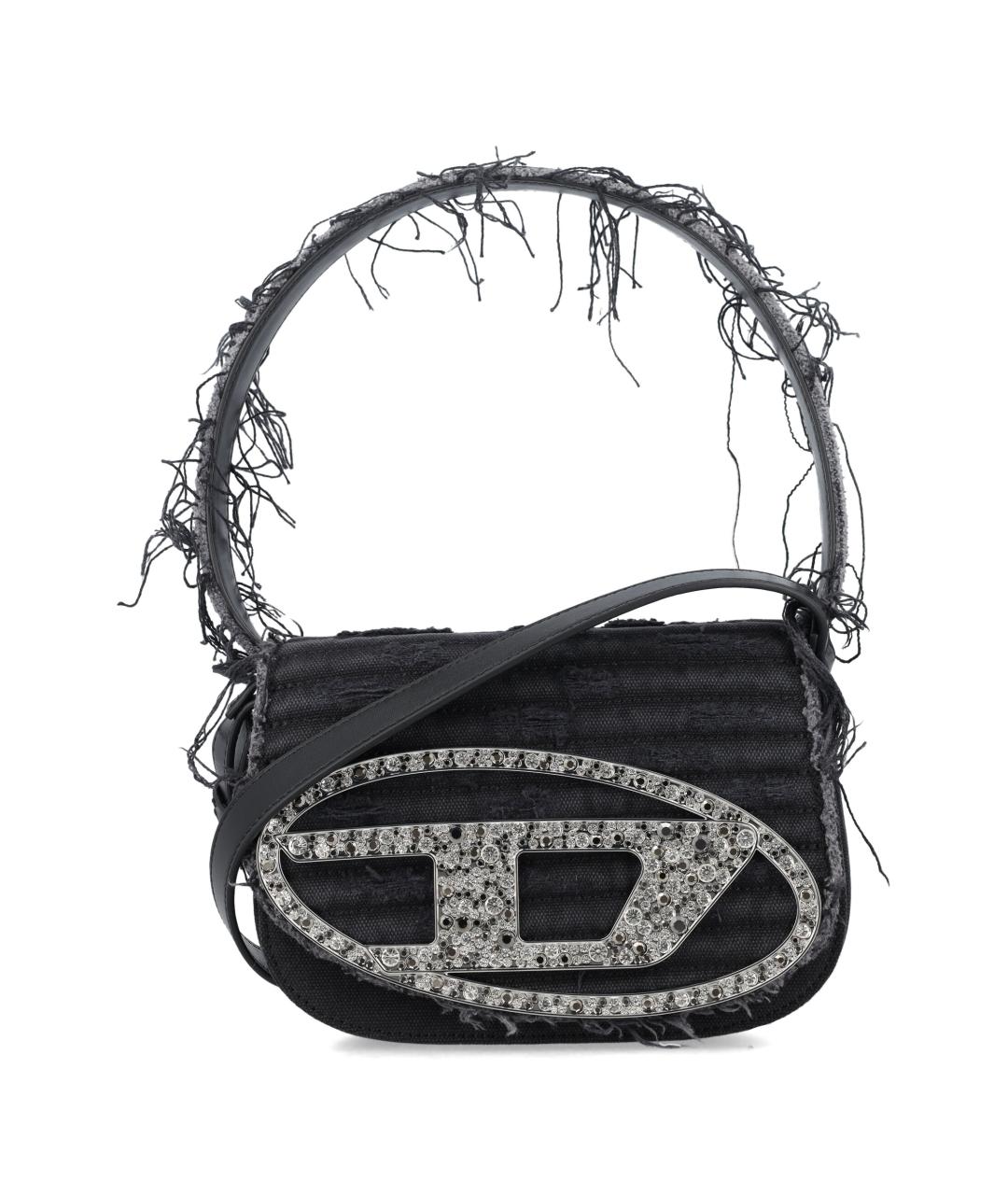 DIESEL Черная хлопковая сумка с короткими ручками, фото 1