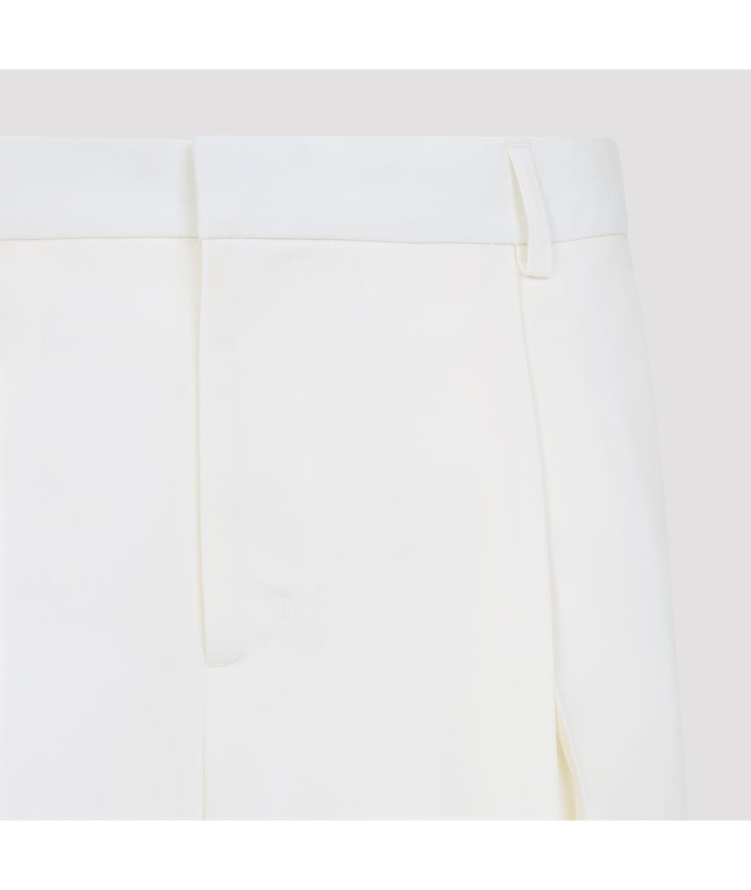 CASABLANCA Белые шерстяные повседневные брюки, фото 3