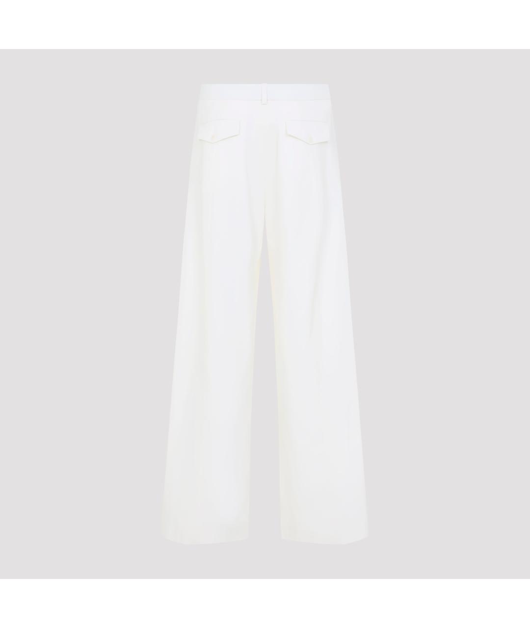 CASABLANCA Белые шерстяные повседневные брюки, фото 2