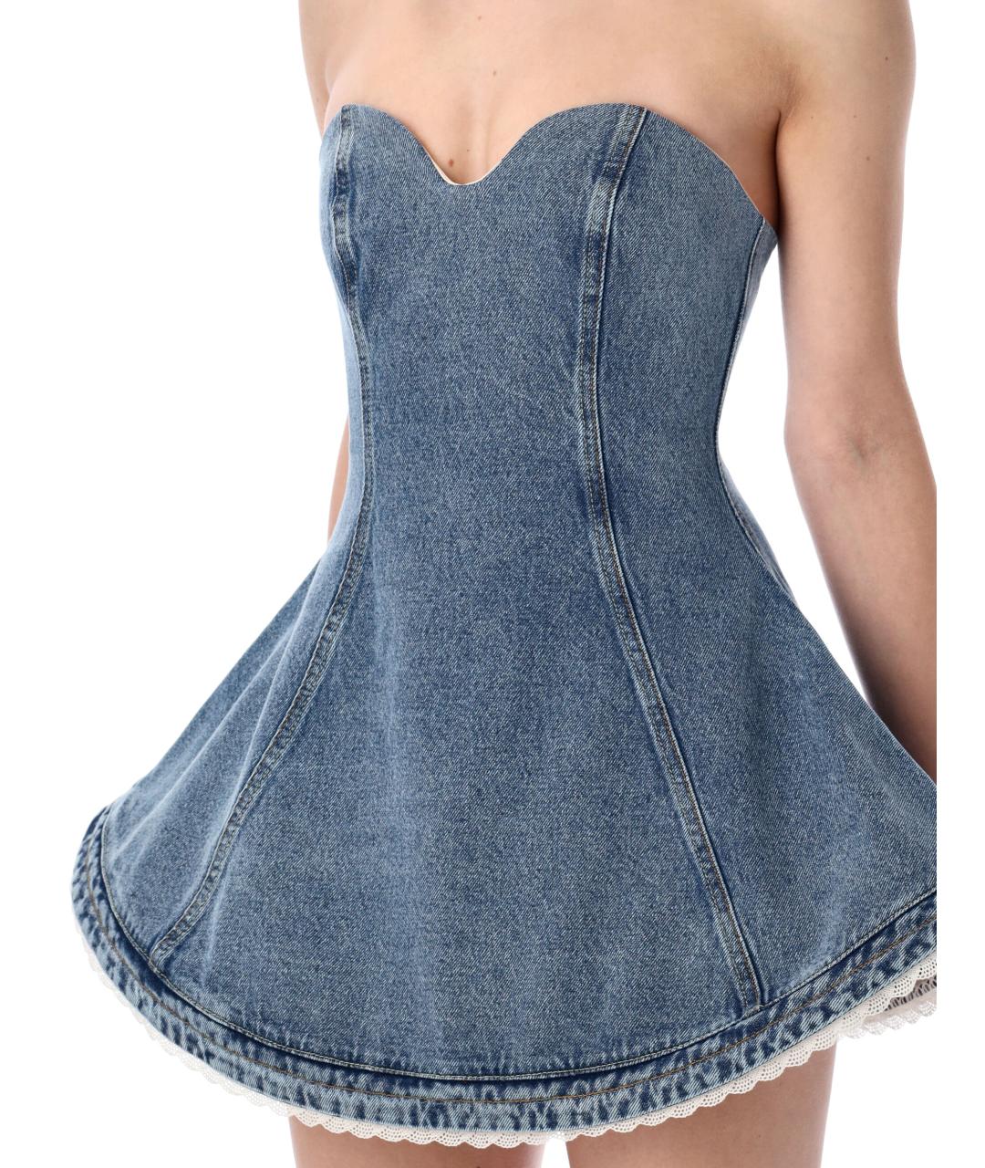 MAGDA BUTRYM Синее хлопковое повседневное платье, фото 3