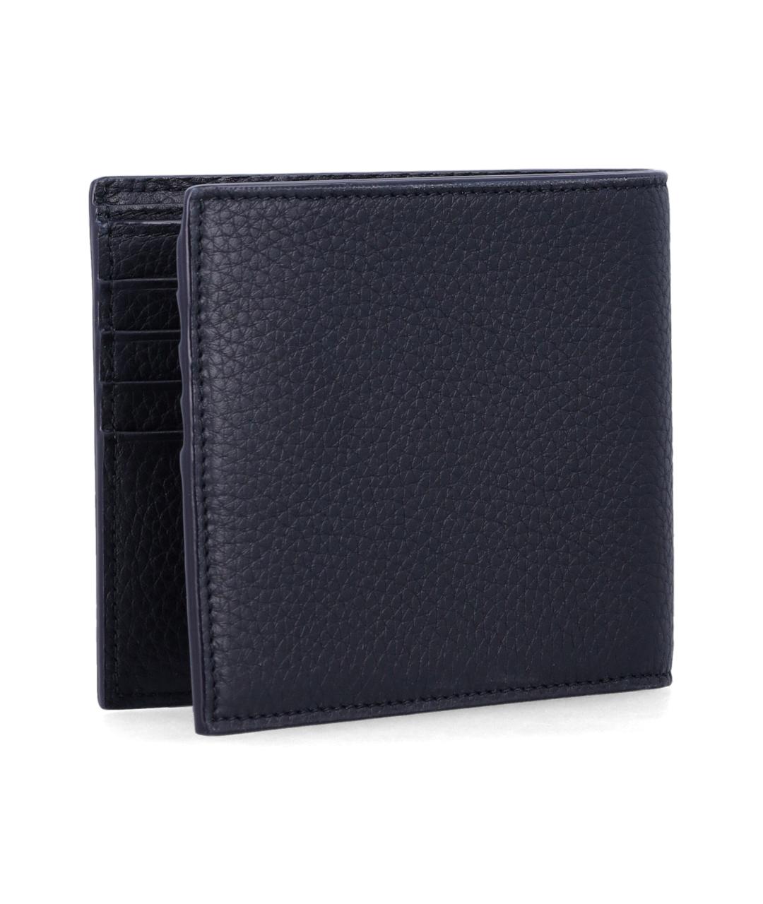 SAINT LAURENT Синий кожаный кошелек, фото 2