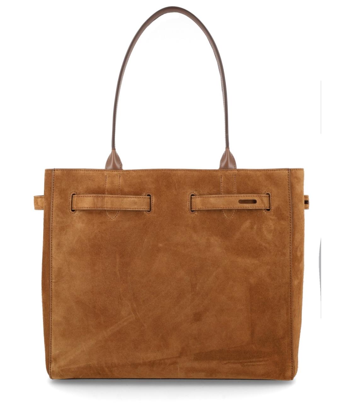 TOM FORD Коричневая замшевая сумка тоут, фото 2