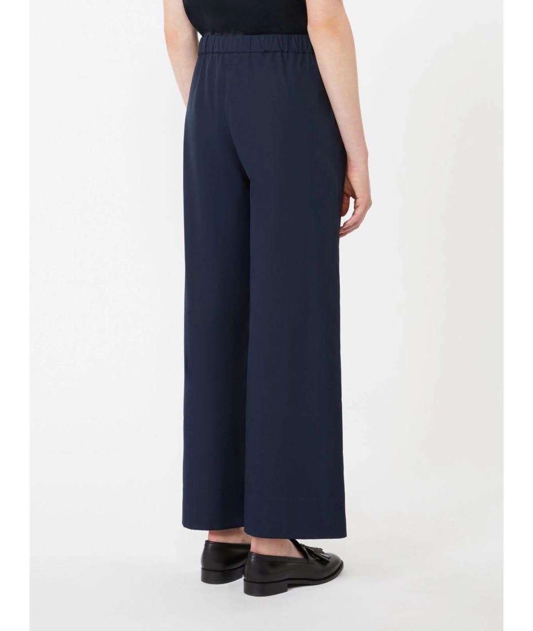 'S MAX MARA Синие хлопковые прямые брюки, фото 4