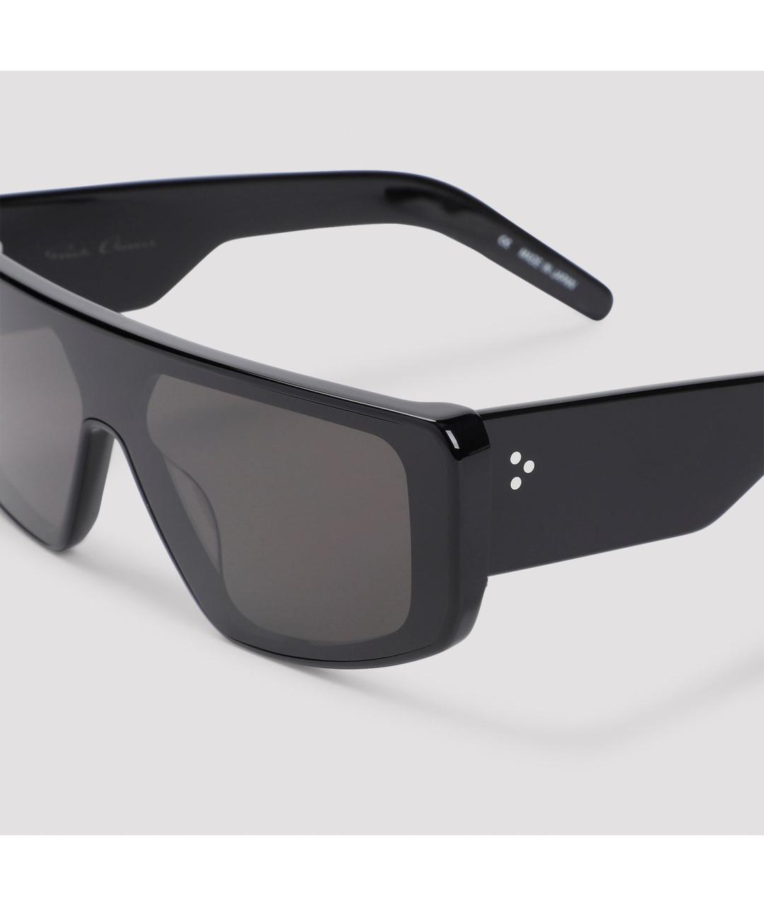 RICK OWENS Черные пластиковые солнцезащитные очки, фото 4
