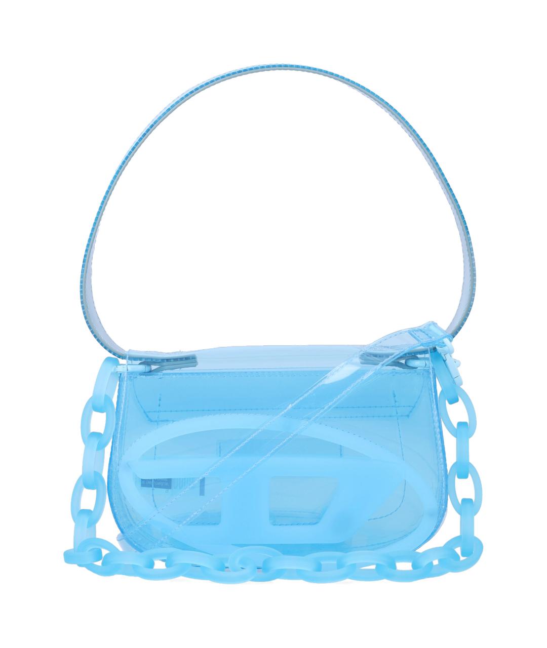 DIESEL Голубая сумка через плечо из искусственной кожи, фото 1