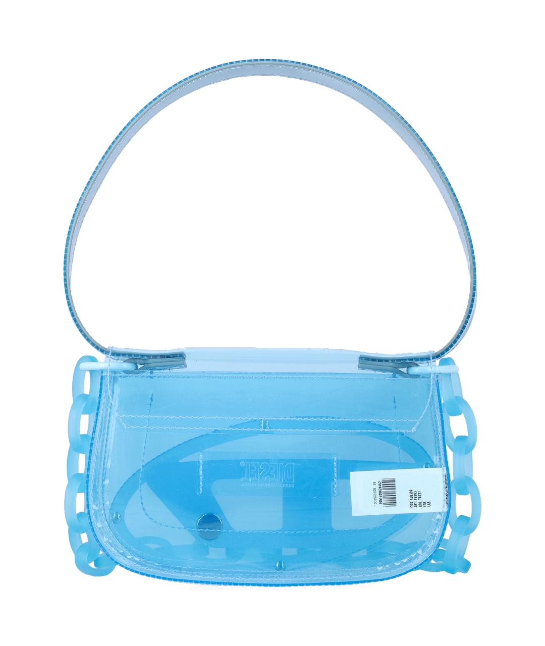 DIESEL Голубая сумка через плечо из искусственной кожи, фото 3