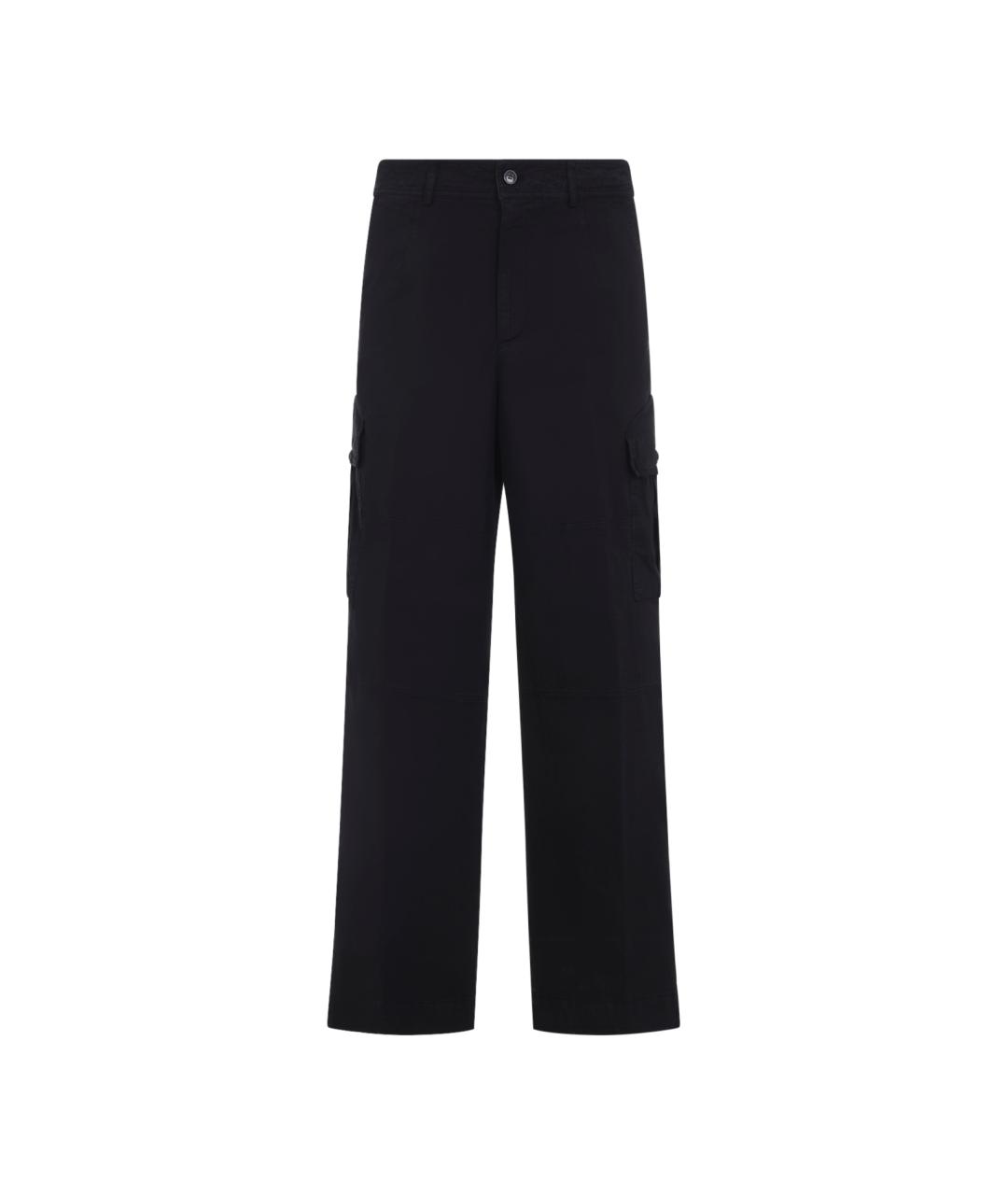 DRIES VAN NOTEN Черные хлопковые повседневные брюки, фото 1