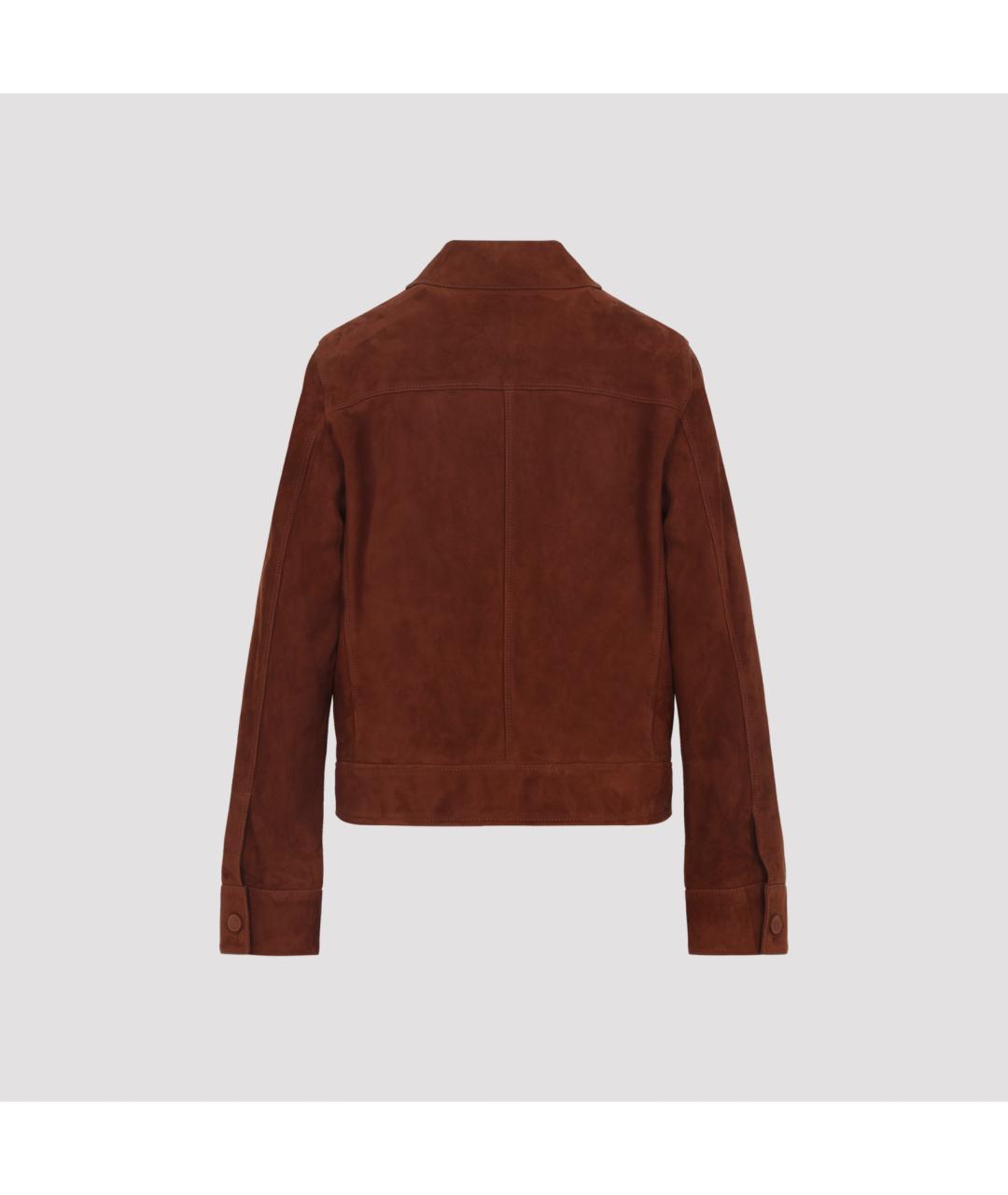 YVES SALOMON Коричневая кожаная куртка, фото 3
