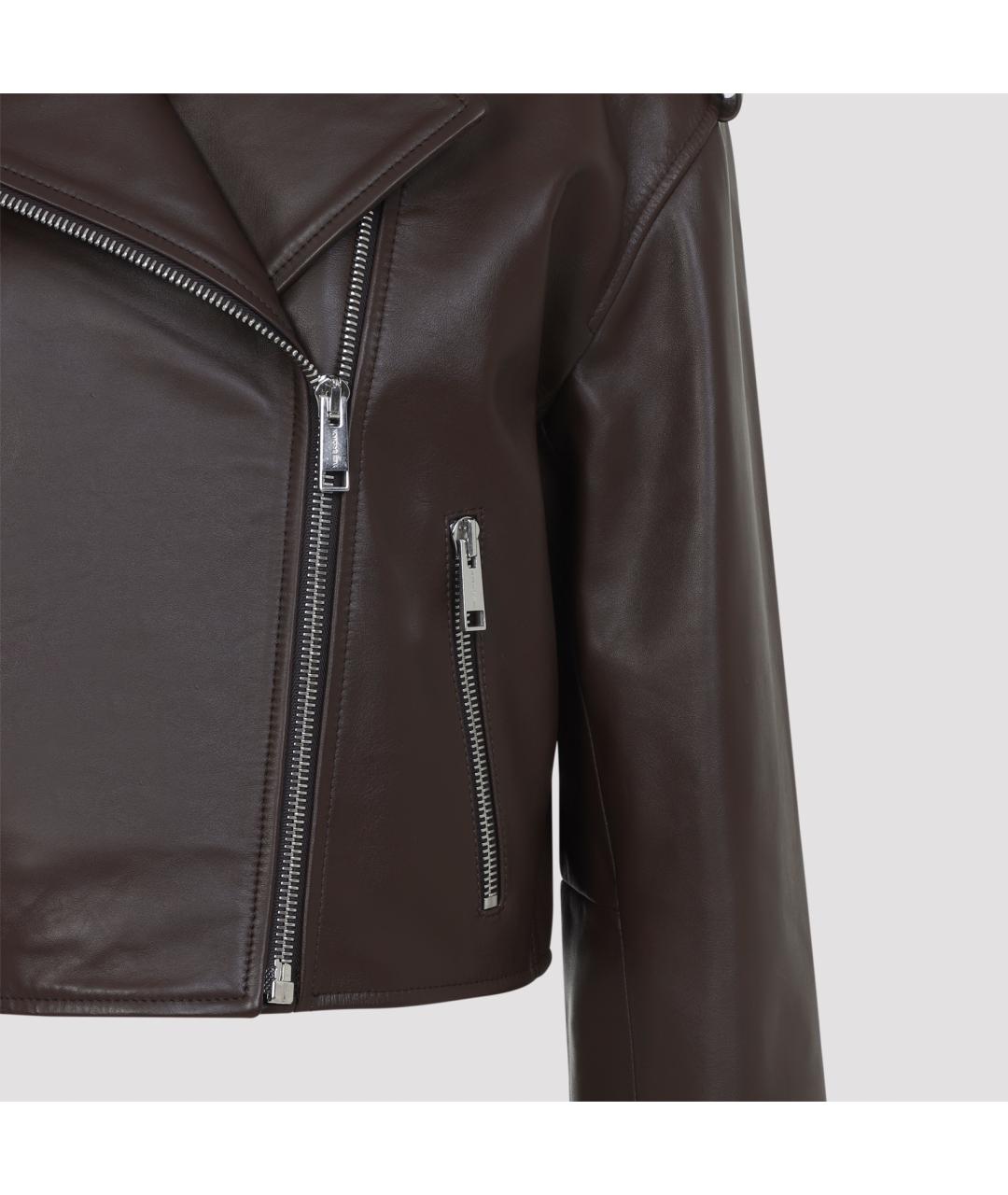 YVES SALOMON Коричневая кожаная куртка, фото 3