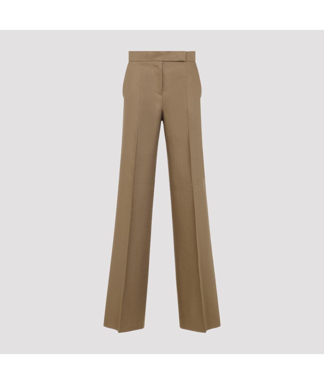 MAX MARA Коричневые прямые брюки, фото 2