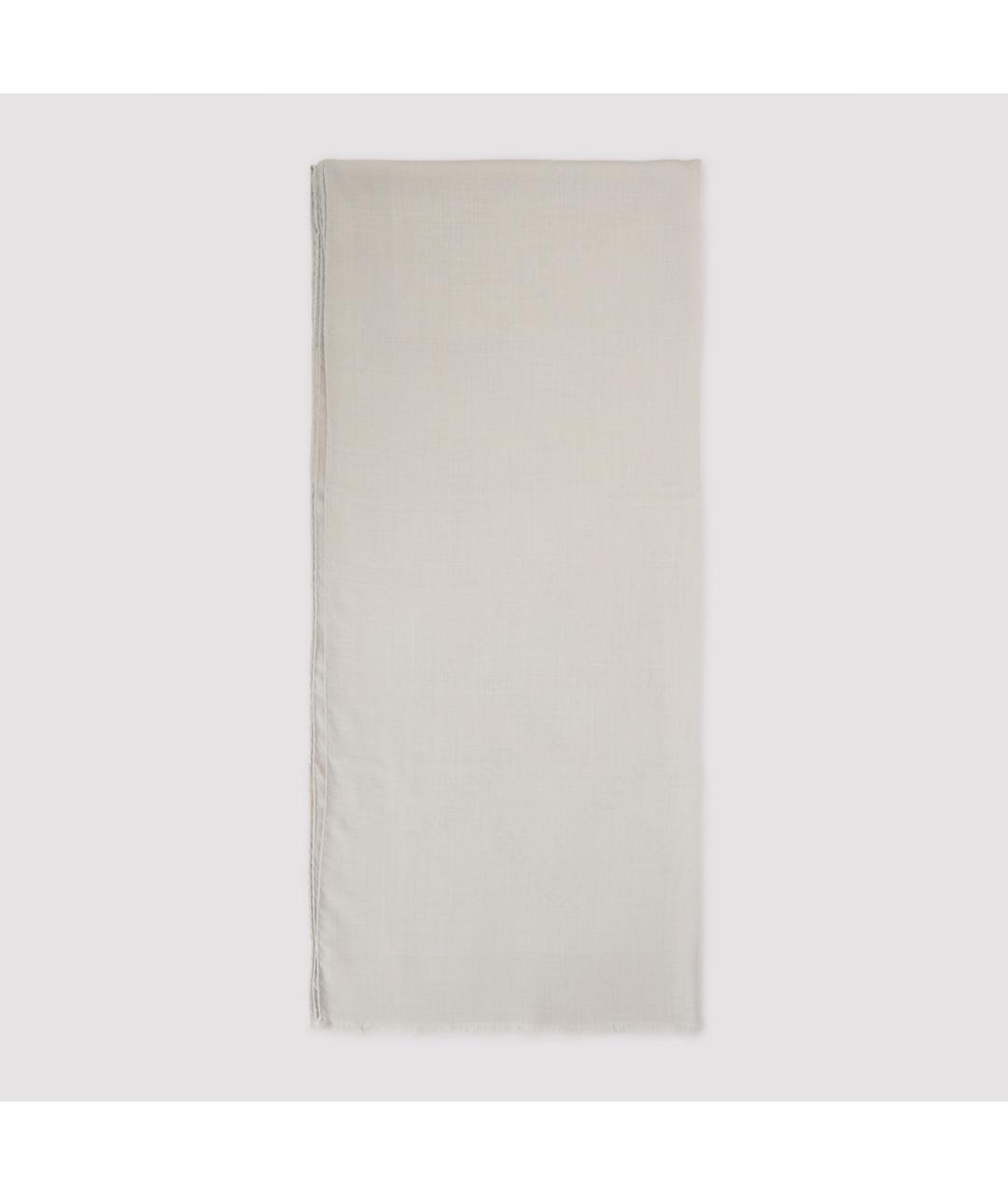 MAX MARA Бежевый шерстяной шарф, фото 2