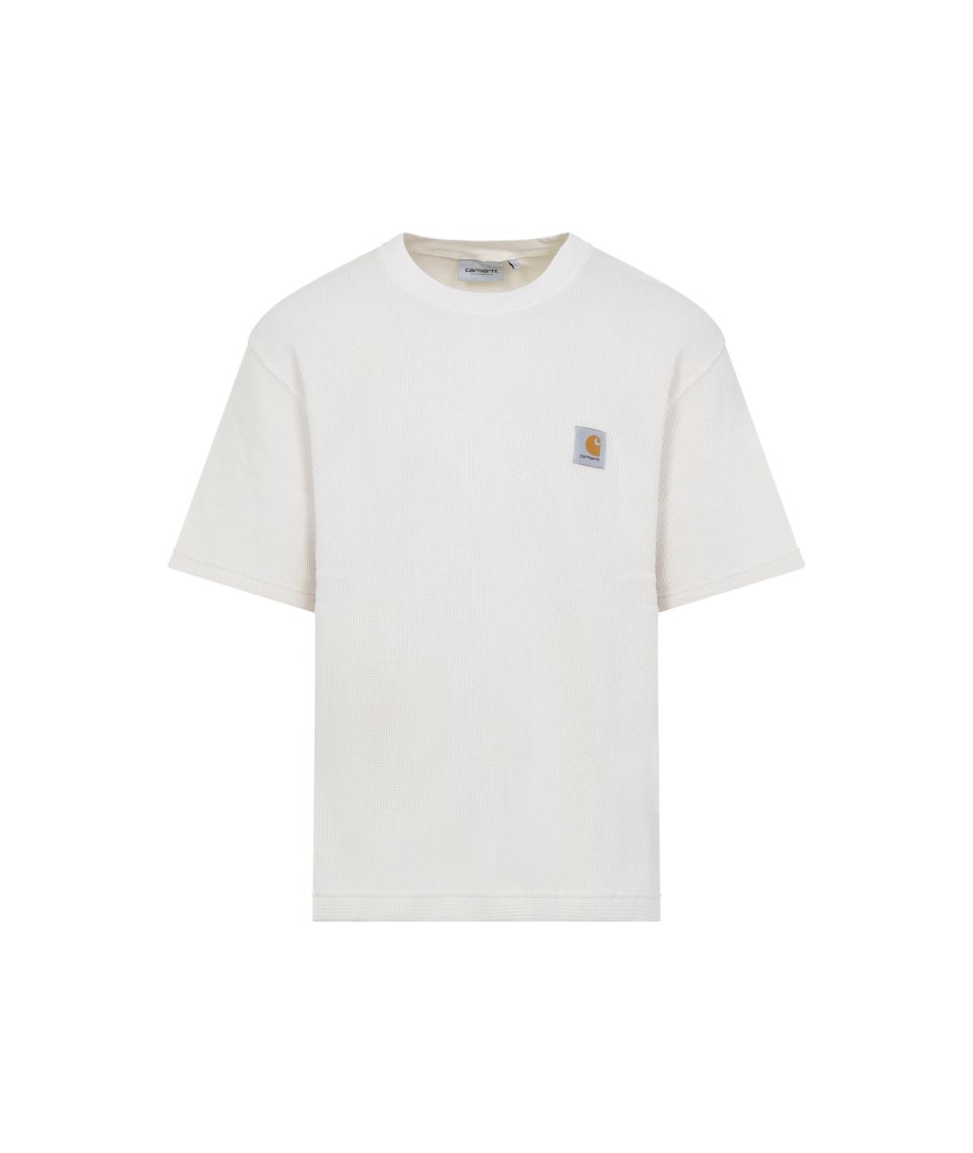 CARHARTT WIP Бежевая хлопковая футболка, фото 1