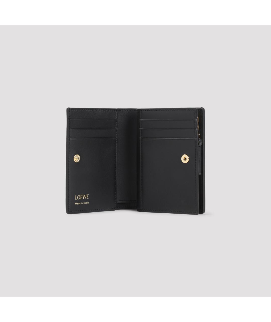 LOEWE Черный кожаный кошелек, фото 4