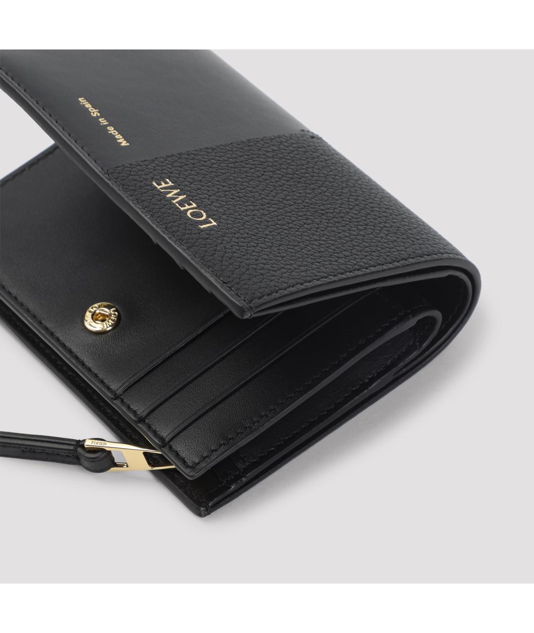 LOEWE Черный кожаный кошелек, фото 5