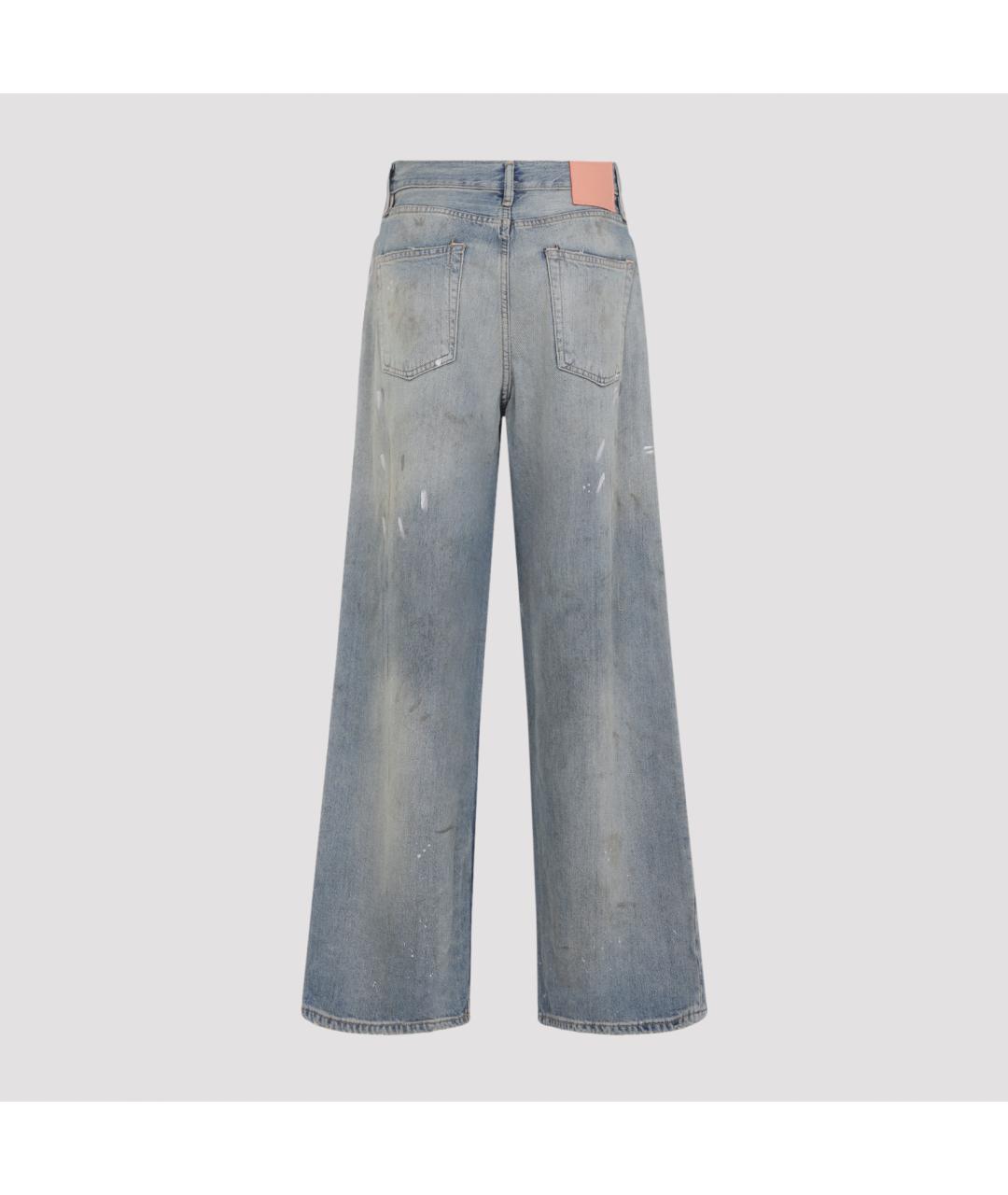 ACNE STUDIOS Синие хлопковые прямые джинсы, фото 3