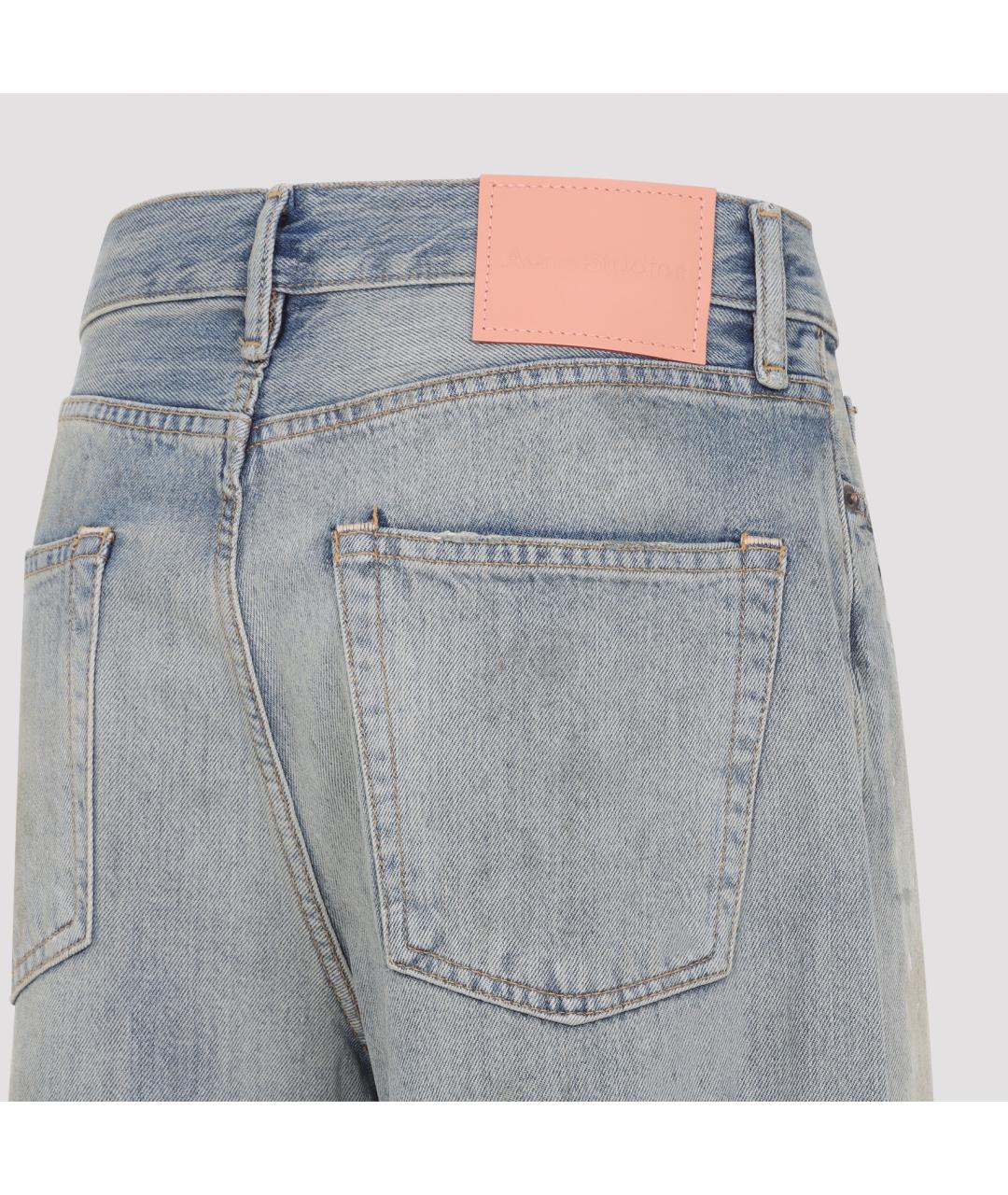 ACNE STUDIOS Синие хлопковые прямые джинсы, фото 4