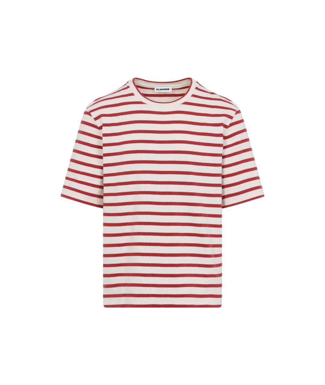 JIL SANDER Красная хлопковая футболка, фото 1