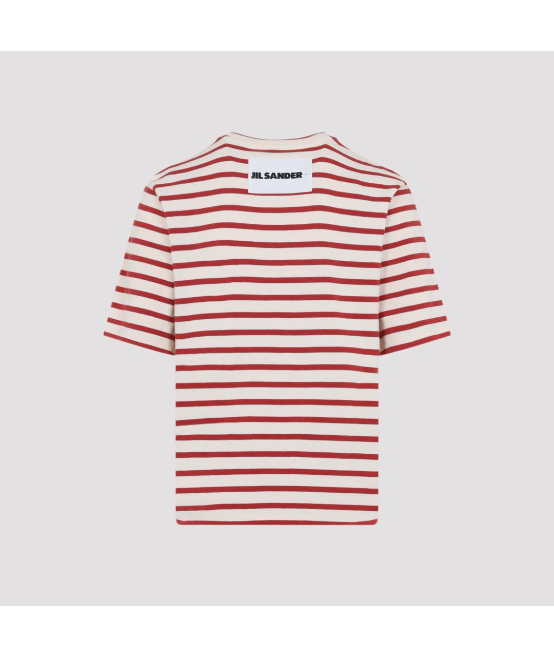 JIL SANDER Красная хлопковая футболка, фото 2