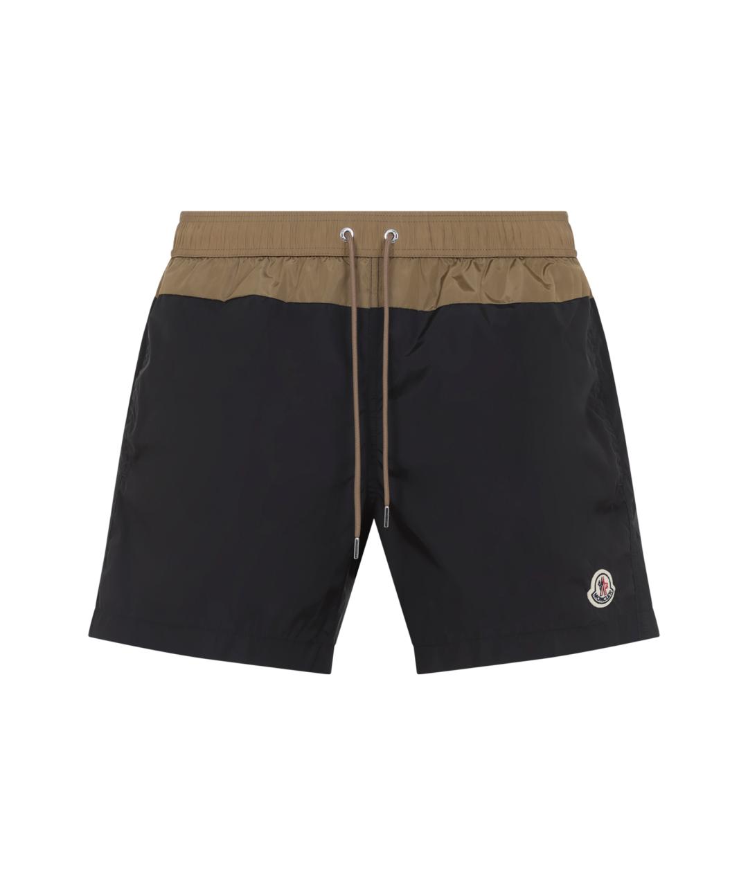 MONCLER Черные полиамидовые плавки, фото 1