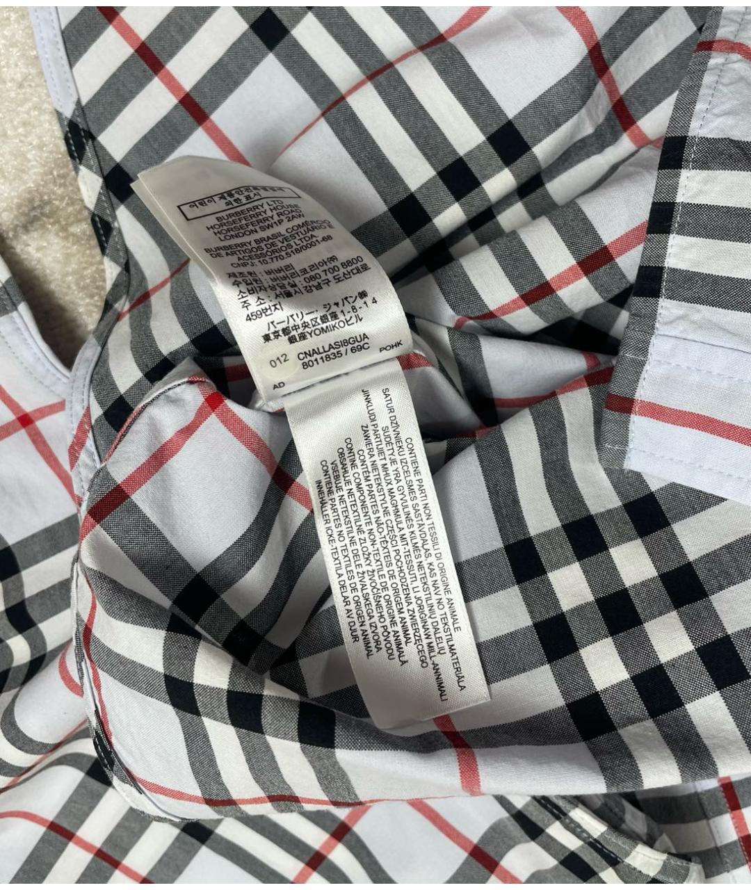 BURBERRY Голубая хлопковая рубашка, фото 4