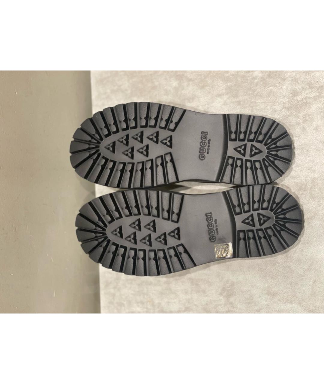 GUCCI Черные резиновые шлепанцы, фото 4