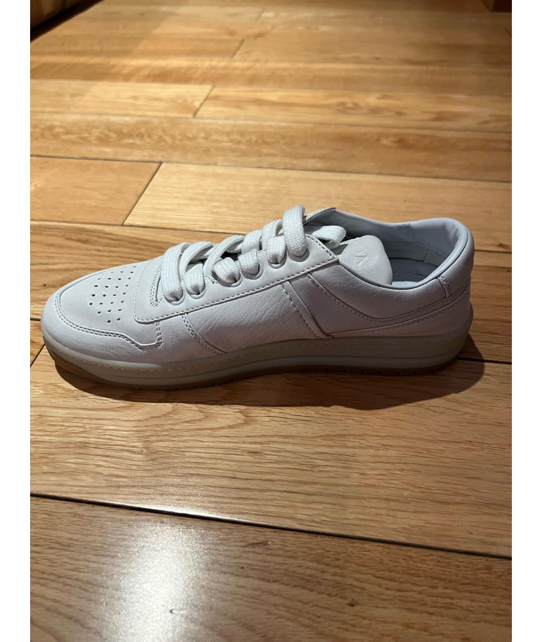 PRADA Белые кожаные кроссовки, фото 5