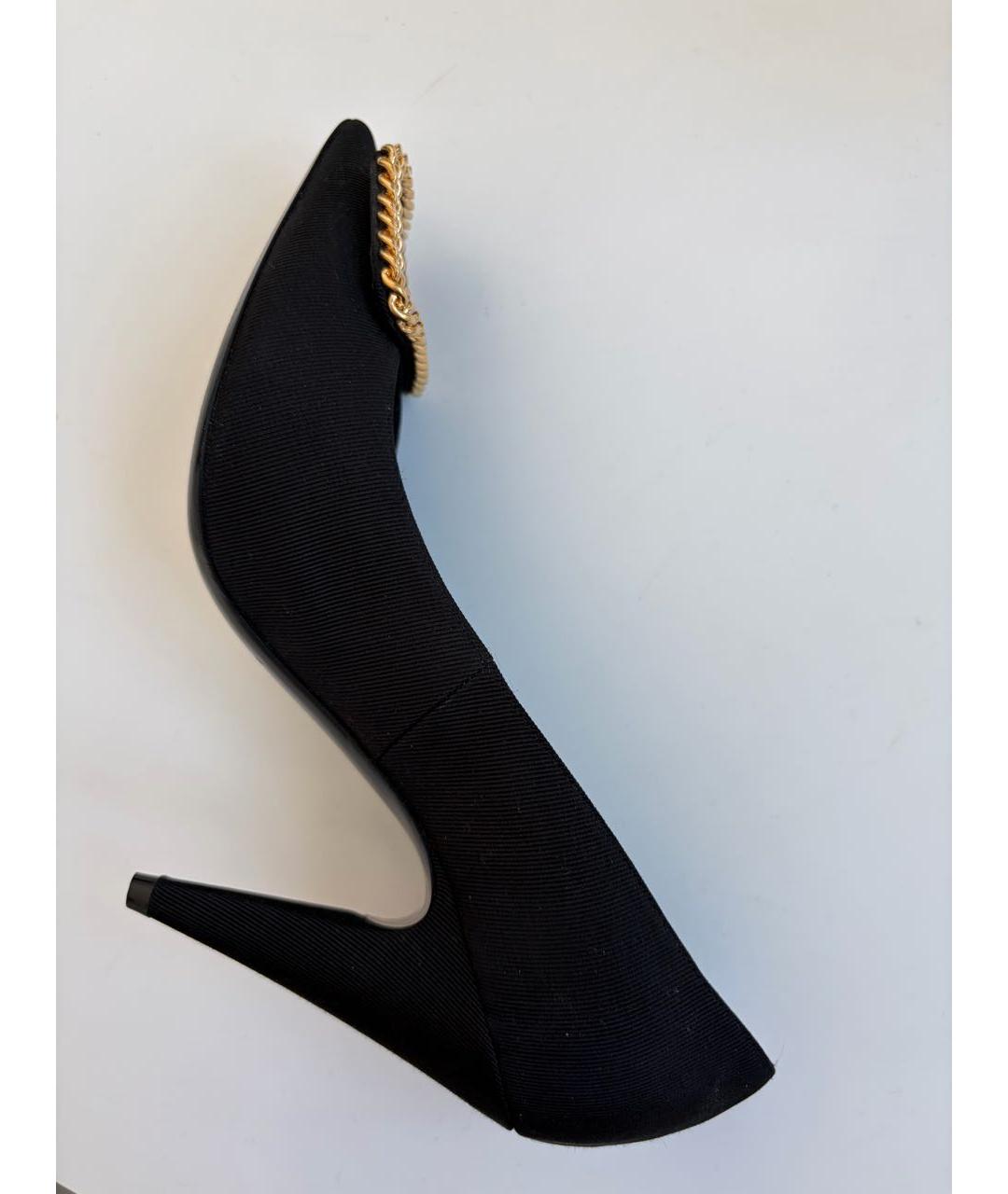 SAINT LAURENT Черные текстильные туфли, фото 8