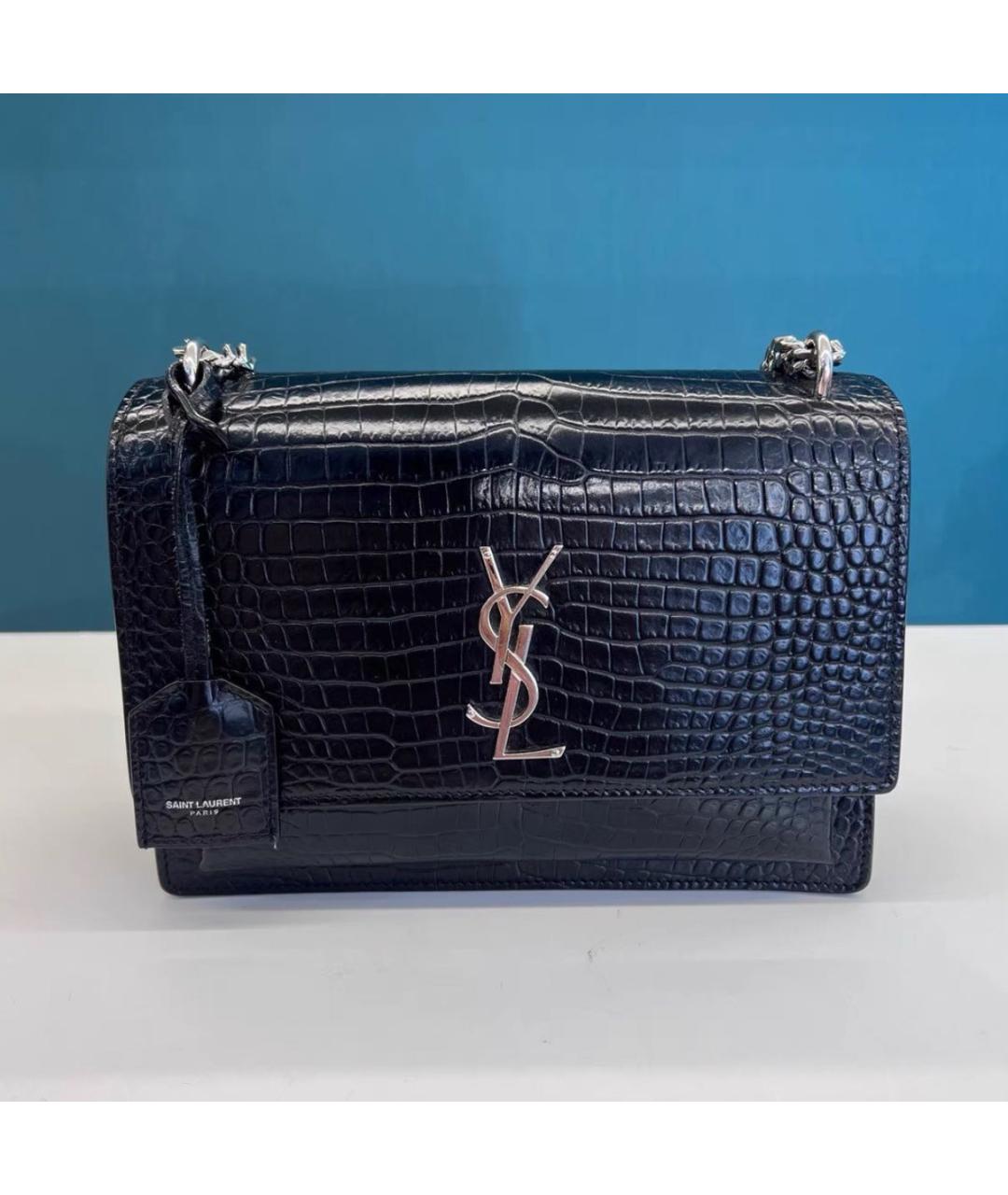 SAINT LAURENT Черная сумка через плечо, фото 2