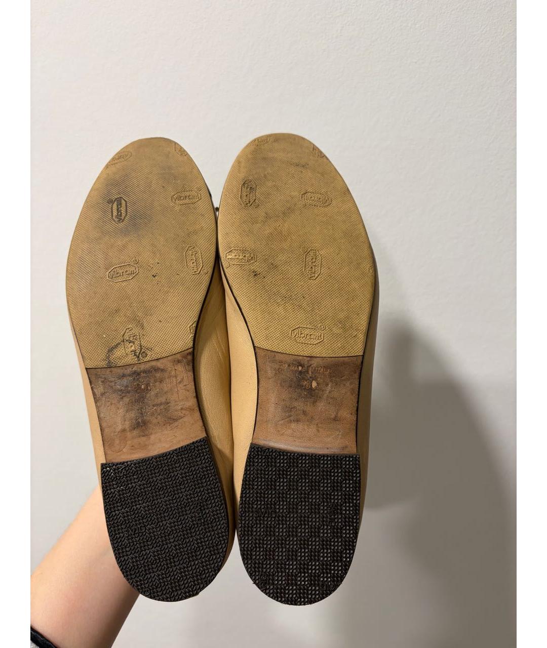 CHANEL Бежевые кожаные балетки, фото 2