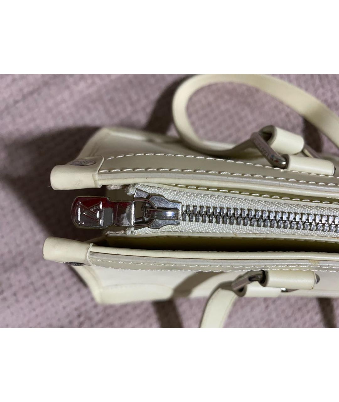 LOUIS VUITTON Бежевая кожаная сумка через плечо, фото 2