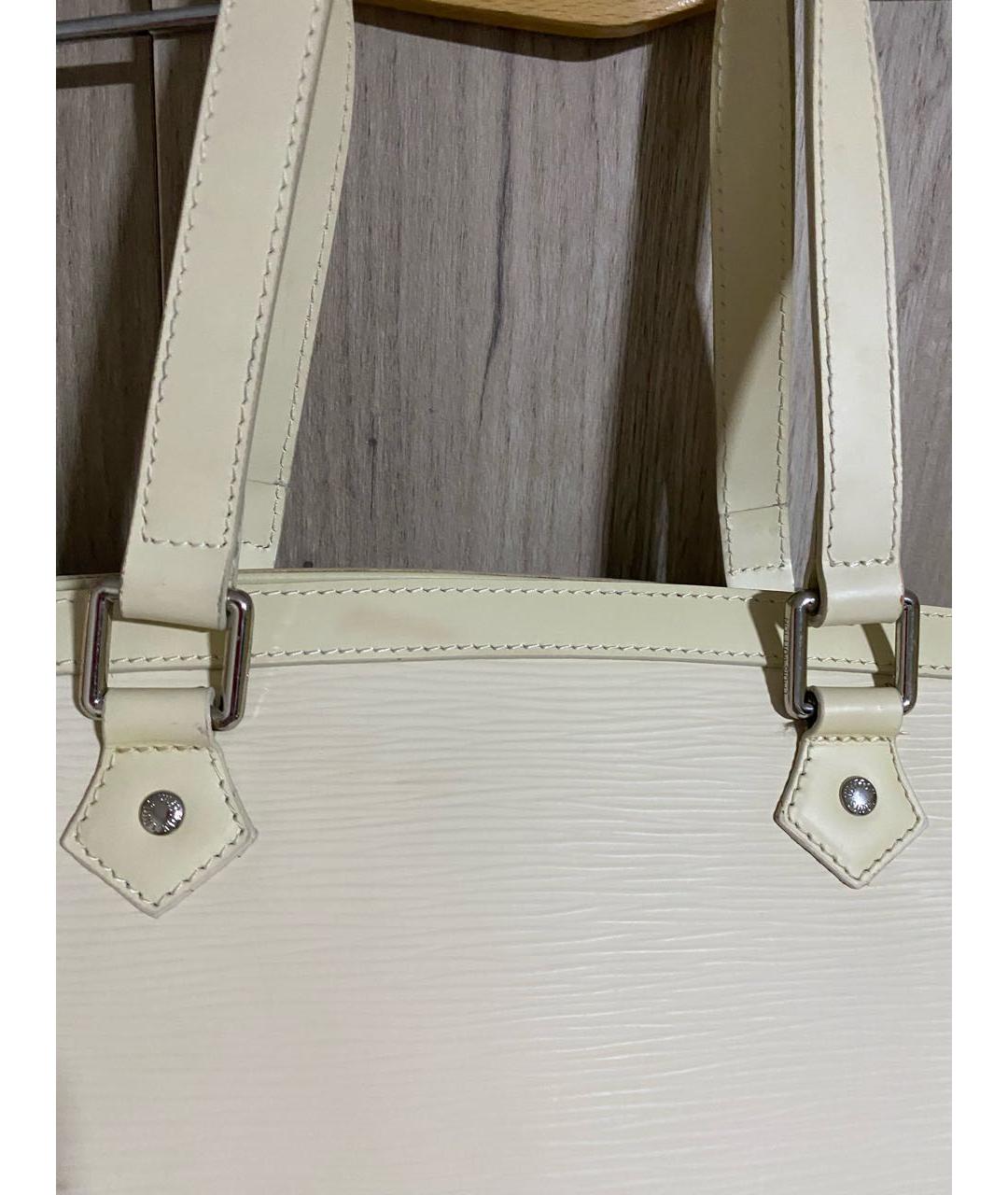 LOUIS VUITTON Бежевая кожаная сумка через плечо, фото 3