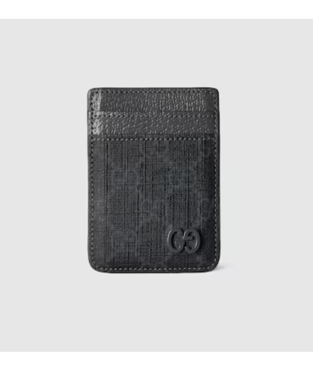 GUCCI Серый кожаный кардхолдер, фото 3