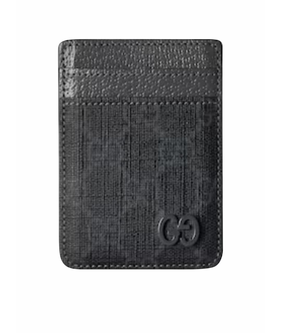 GUCCI Серый кожаный кардхолдер, фото 1