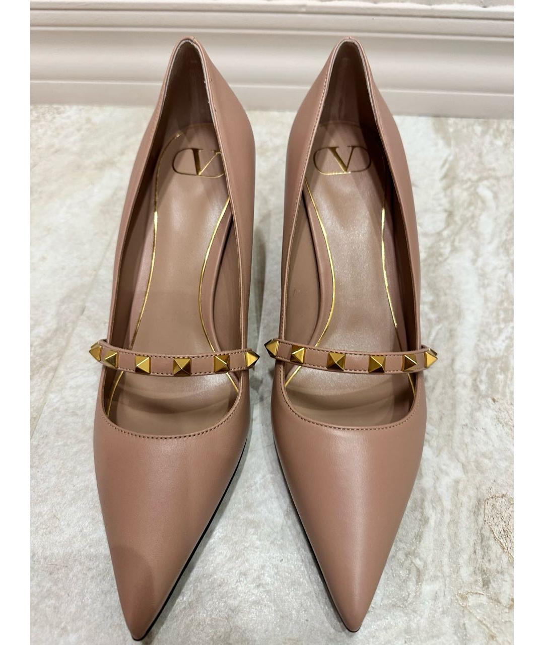 VALENTINO Бежевые кожаные туфли, фото 5