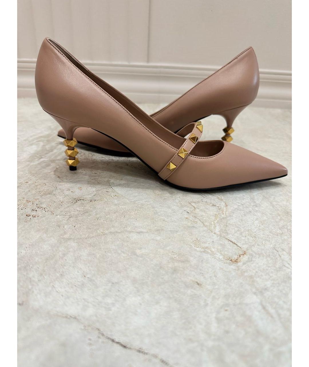 VALENTINO Бежевые кожаные туфли, фото 7