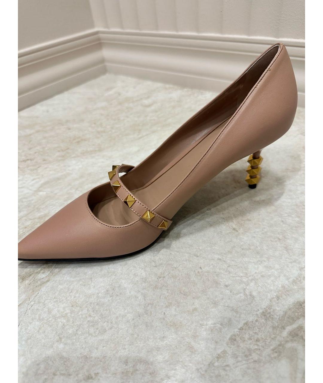 VALENTINO Бежевые кожаные туфли, фото 3