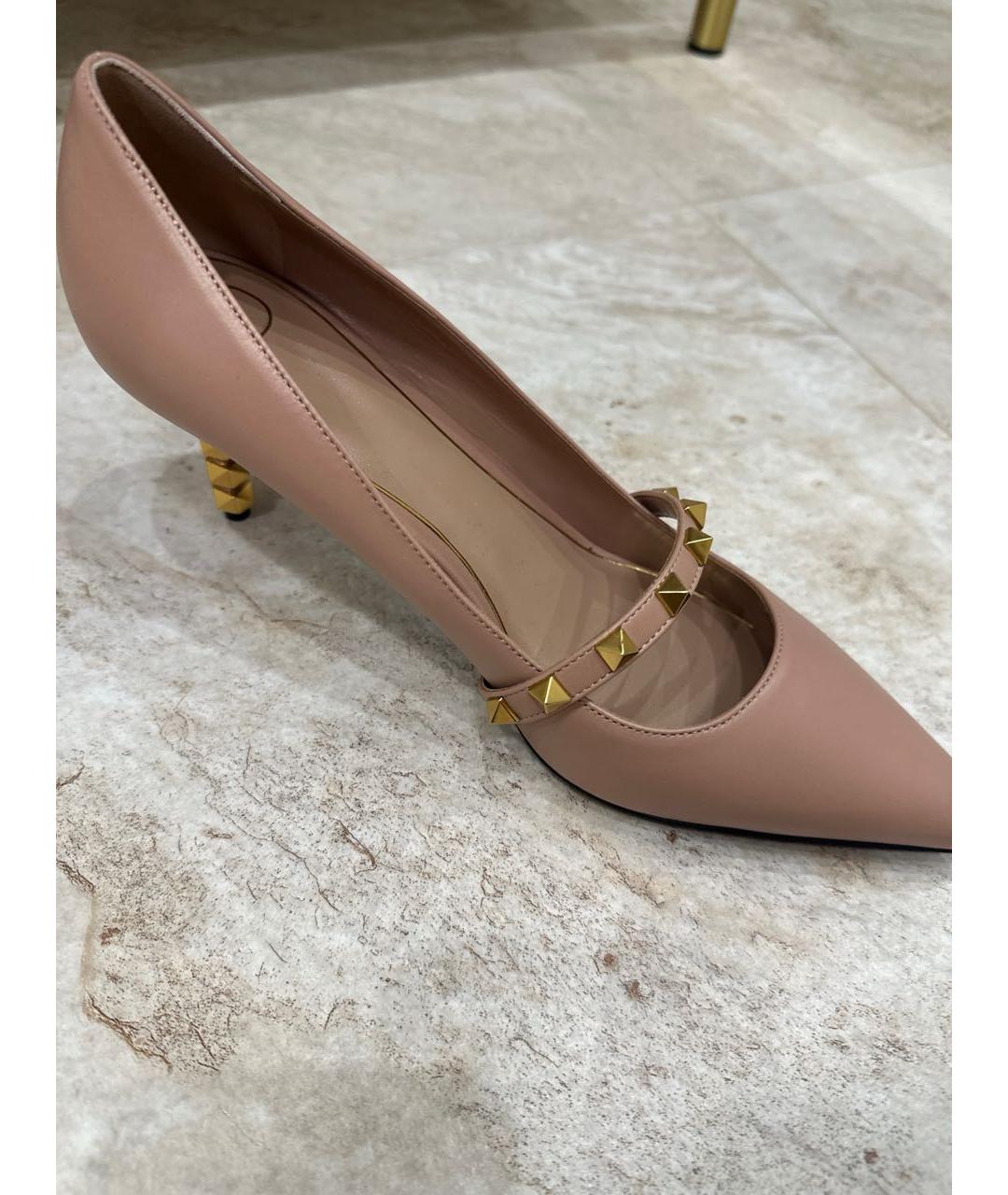 VALENTINO Бежевые кожаные туфли, фото 4